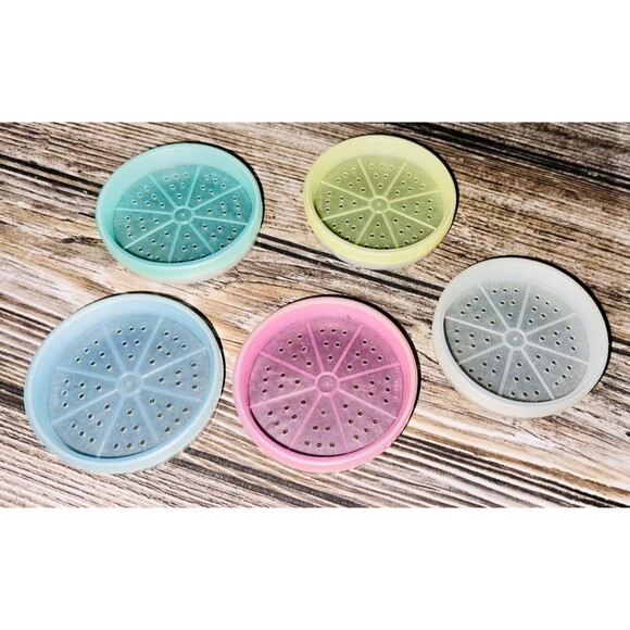 Vtg Tupperware Wagon Wheel Drink Coasters - Picture 1 of 1